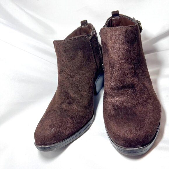 Life Sride Soft System-Women's Brown Cowgirl/Western Ankle Boots-Size 8 1/2-Com - Picture 7 of 16